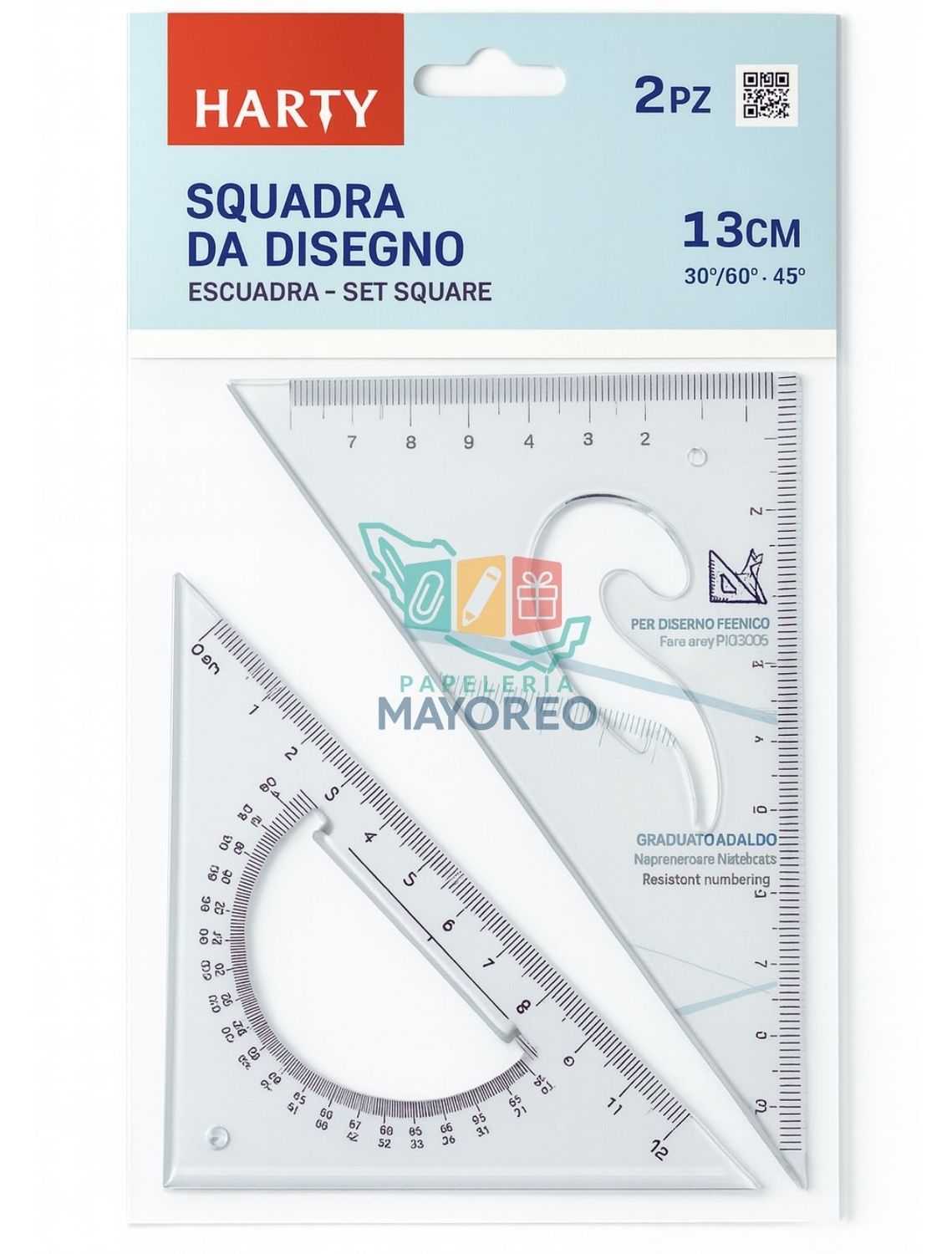 Par de escuadras 13cm 30/60 Harty