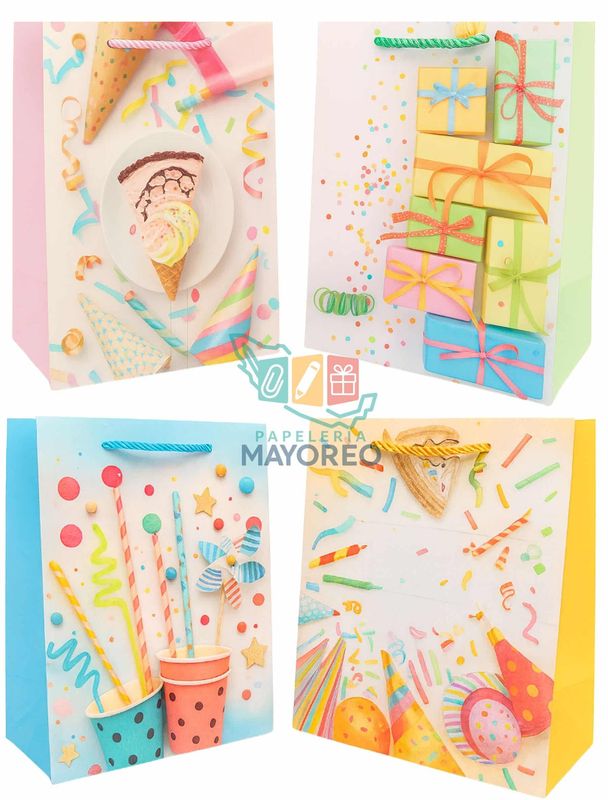 Bolsas de regalo c/9 med 23x18cm