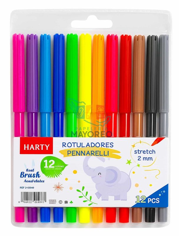 Plumones de Agua HARTY 12 Colores