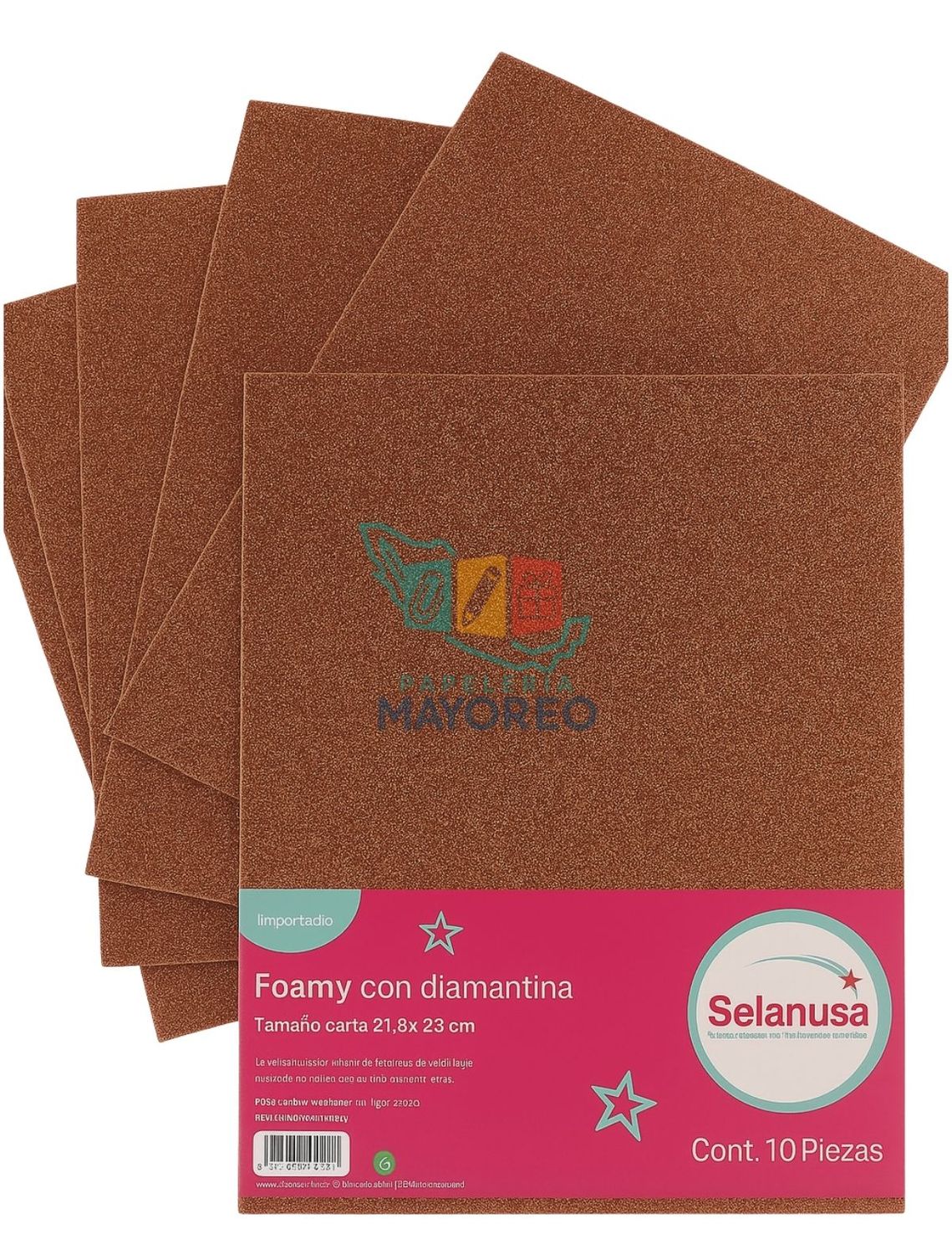 Foamy carta c/10  cafe diamantado #119