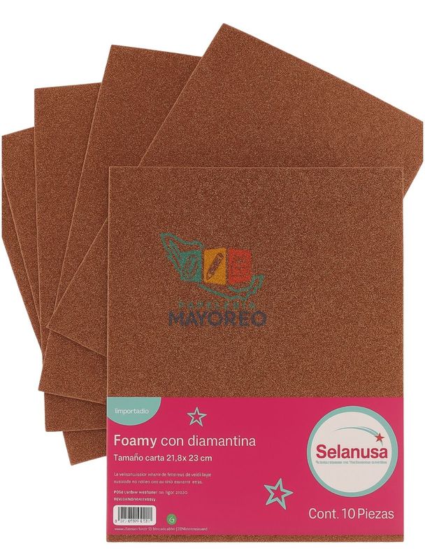 Foamy carta c/10  cafe diamantado #119