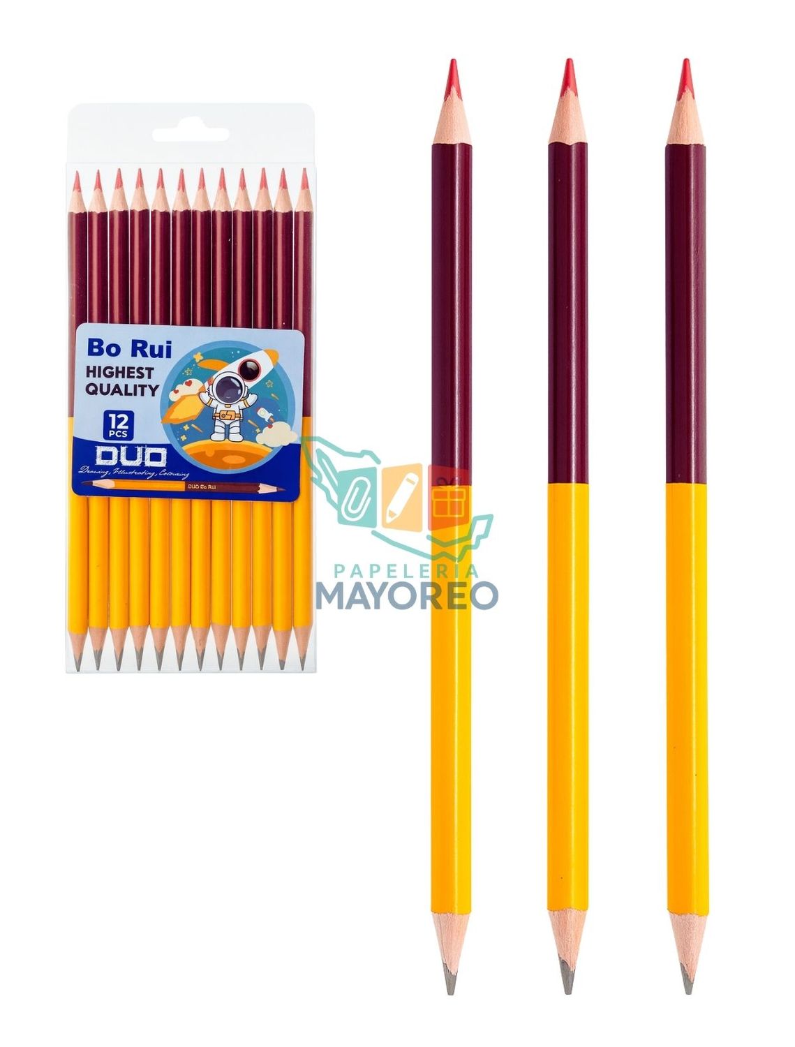 Lapiz Duo Bo Rui con 12 piezas Lapiz Duo Bo Rui con 12 piezas