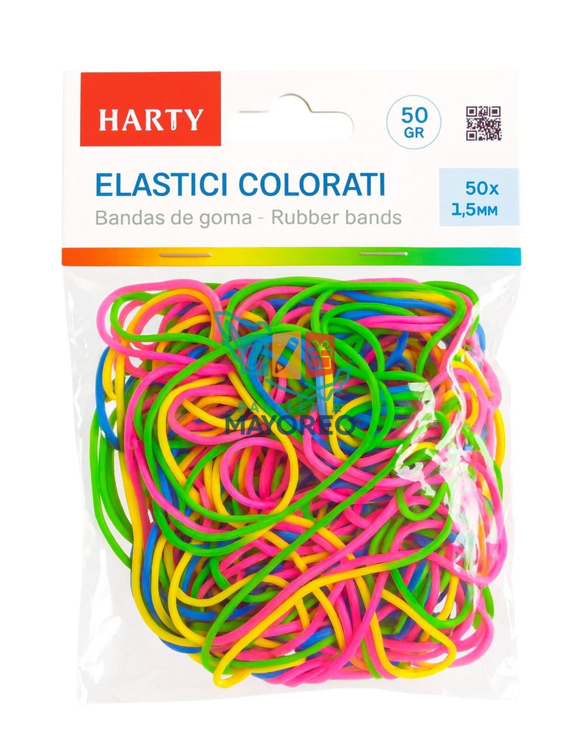 Liga de colores HARTY 50 x 1,5 mm 50gr