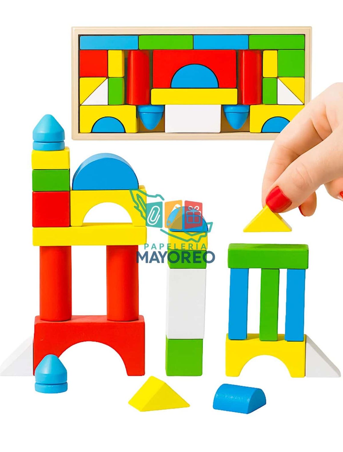 Bloques de Construcción de Madera para Niños