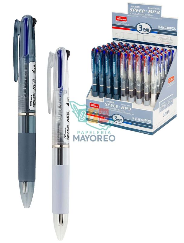 Bolígrafo 3 Colores Pack c/8 pzas