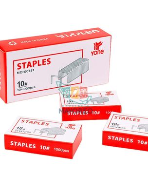 Grapas N°10 Caja con 10 Paq de 1000 Pzas (10,000 Grapas)