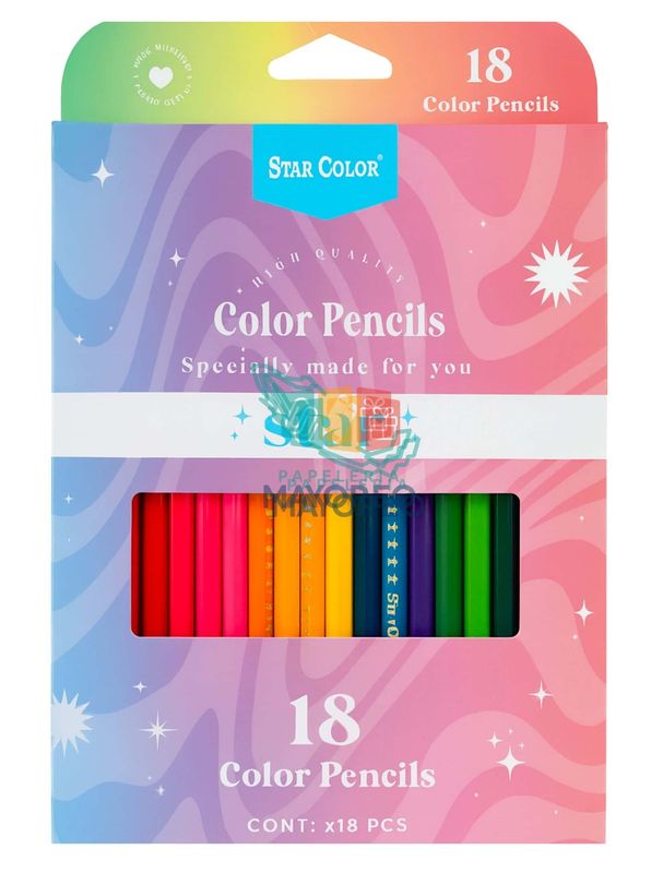 Lápices de Colores Star Color 18 Piezas