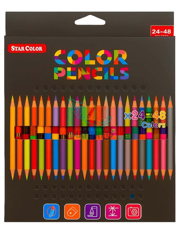 Lápices de colores bicolores 24 = 48 colores