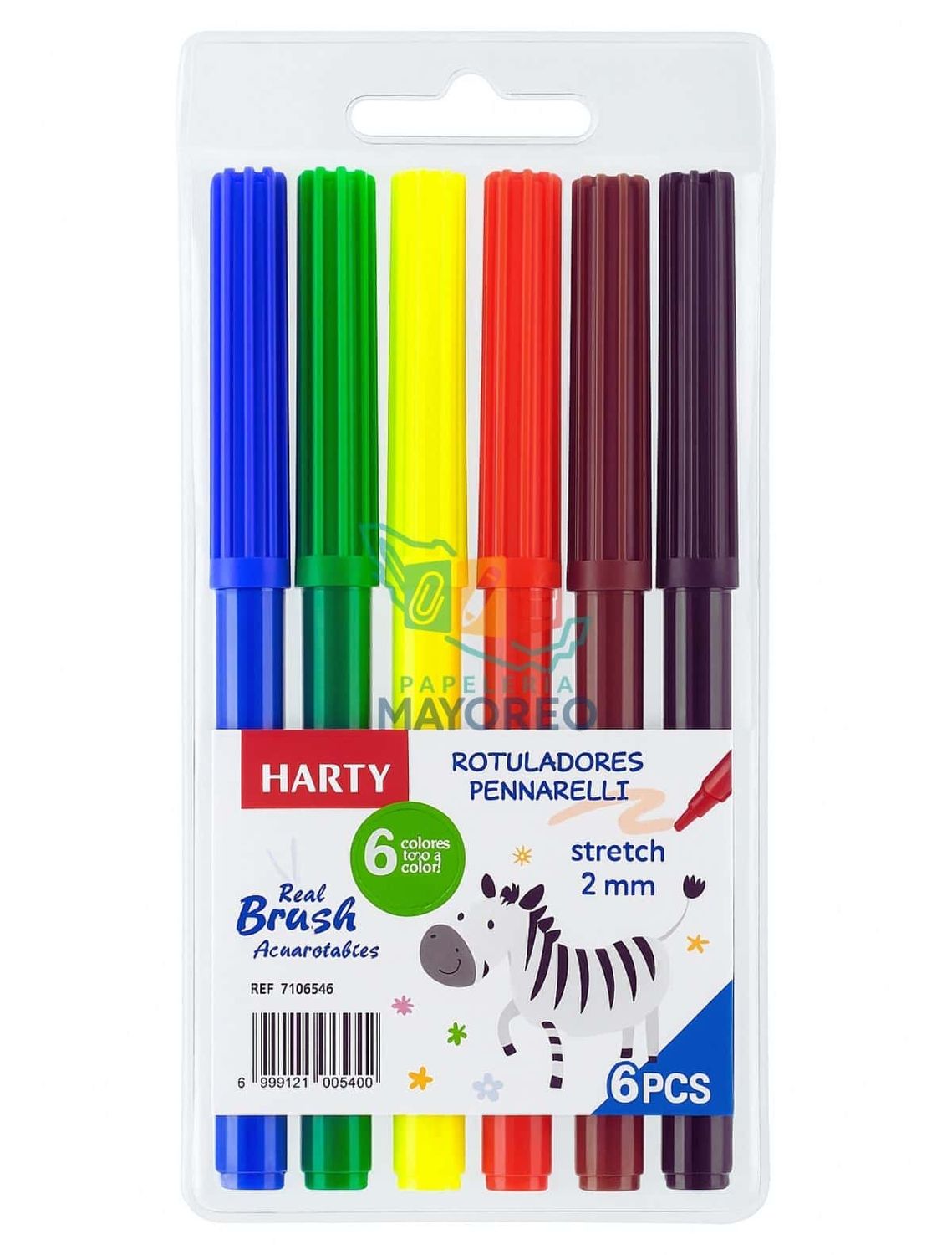 Plumones de Agua HARTY 6 Colores