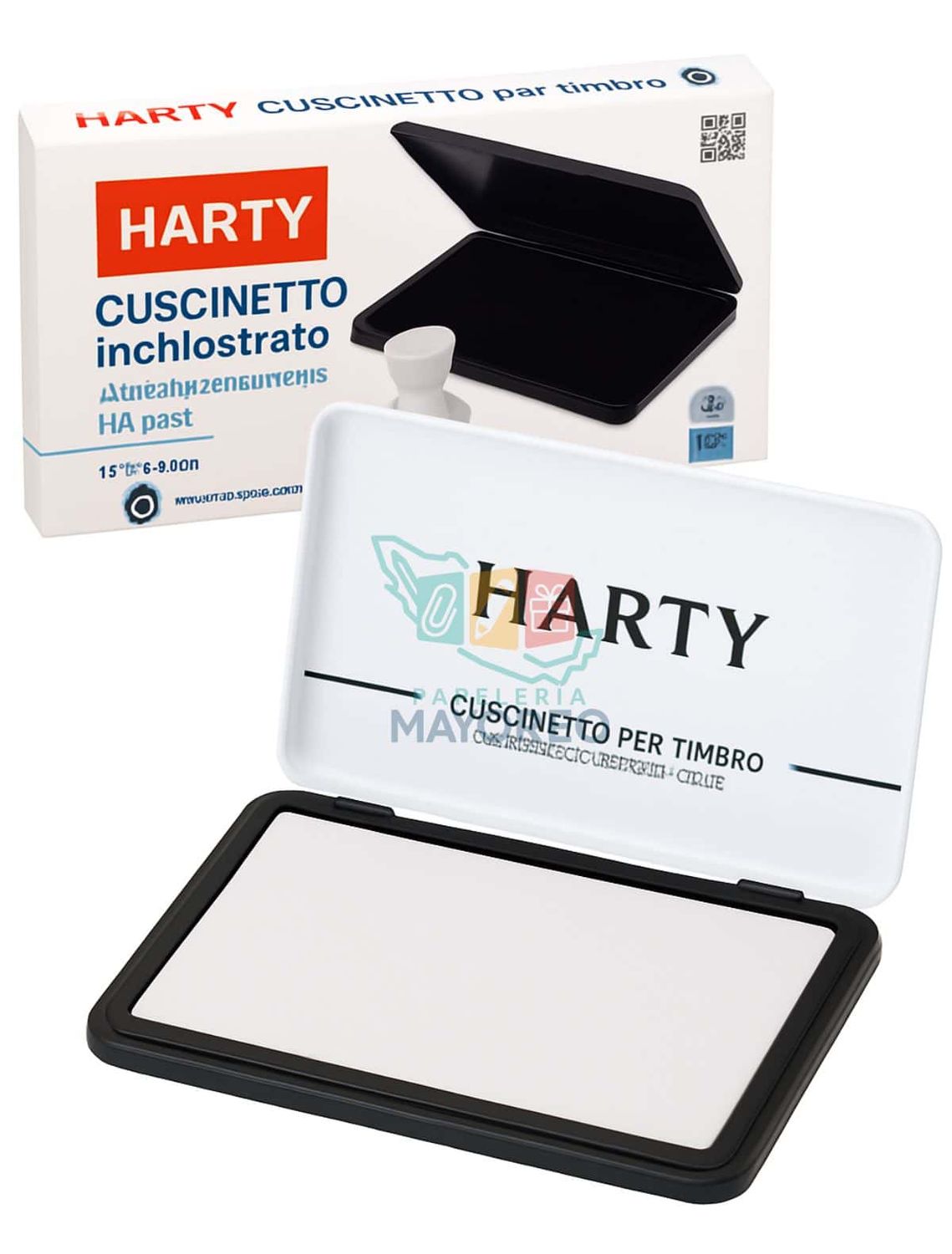 Cojín sin tinta metálico Harty 12x8.2cm
