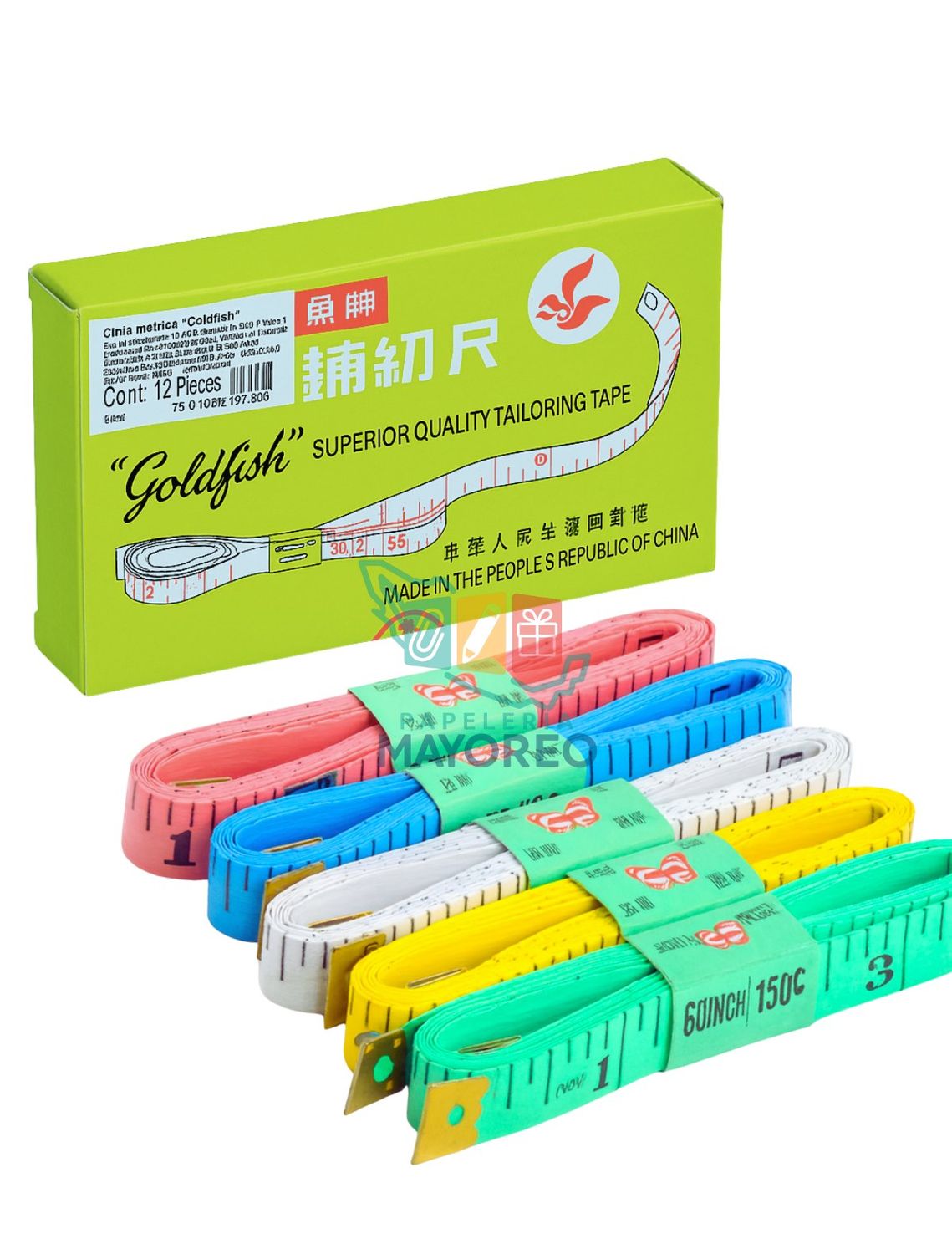 Cinta Métrica Goldfish c/12 pzas 1.50 m Angosta