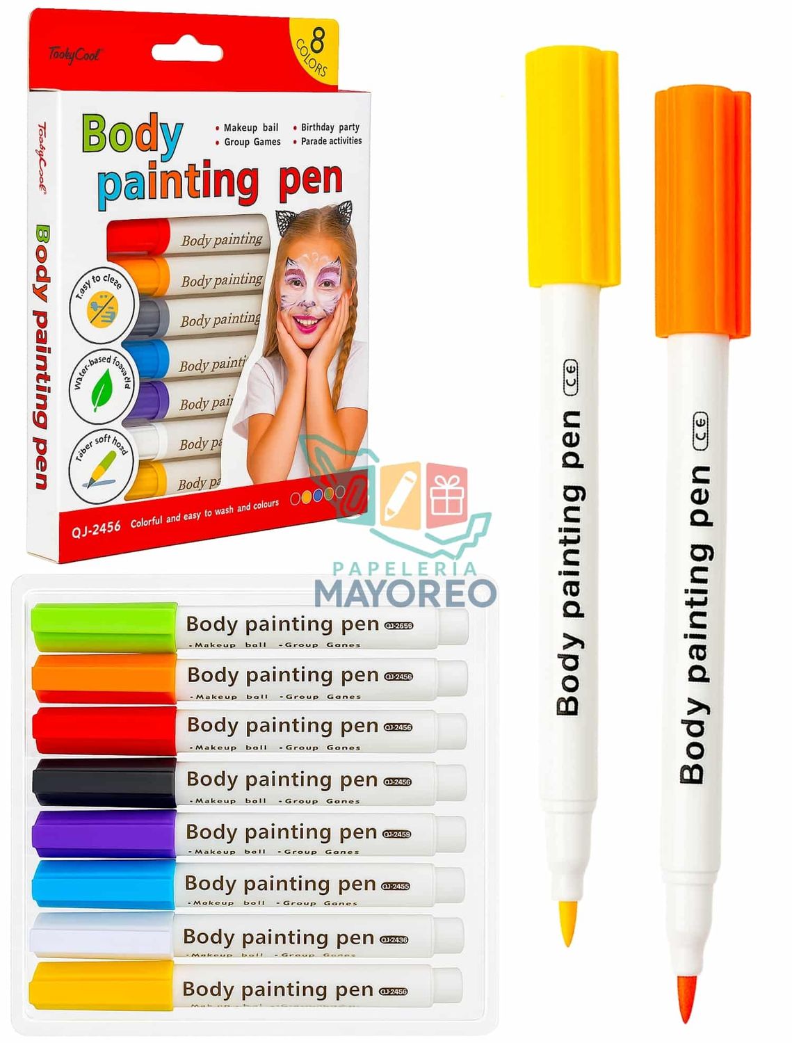 Set de Pintacaritas Tipo Plumón – 8 colores surtidos