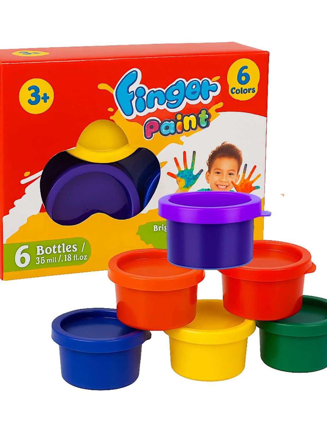 Pintura Dactilar– Set 6 Colores (35 ml c/u)