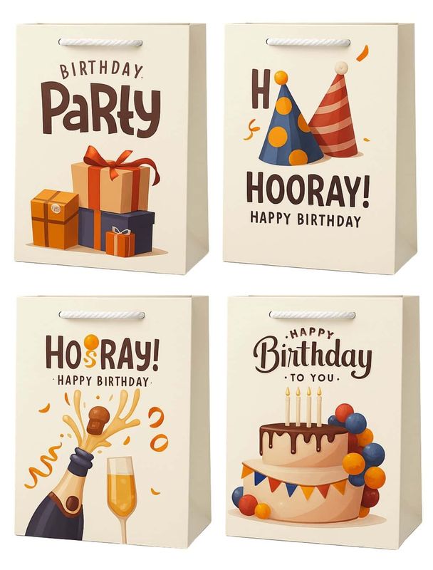 Bolsas de Regalo Cumpleaños – 9 piezas (18x23 cm)