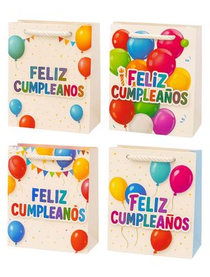 Bolsas de Regalo Mini Cumpleaños – 9 piezas (14x11 cm)