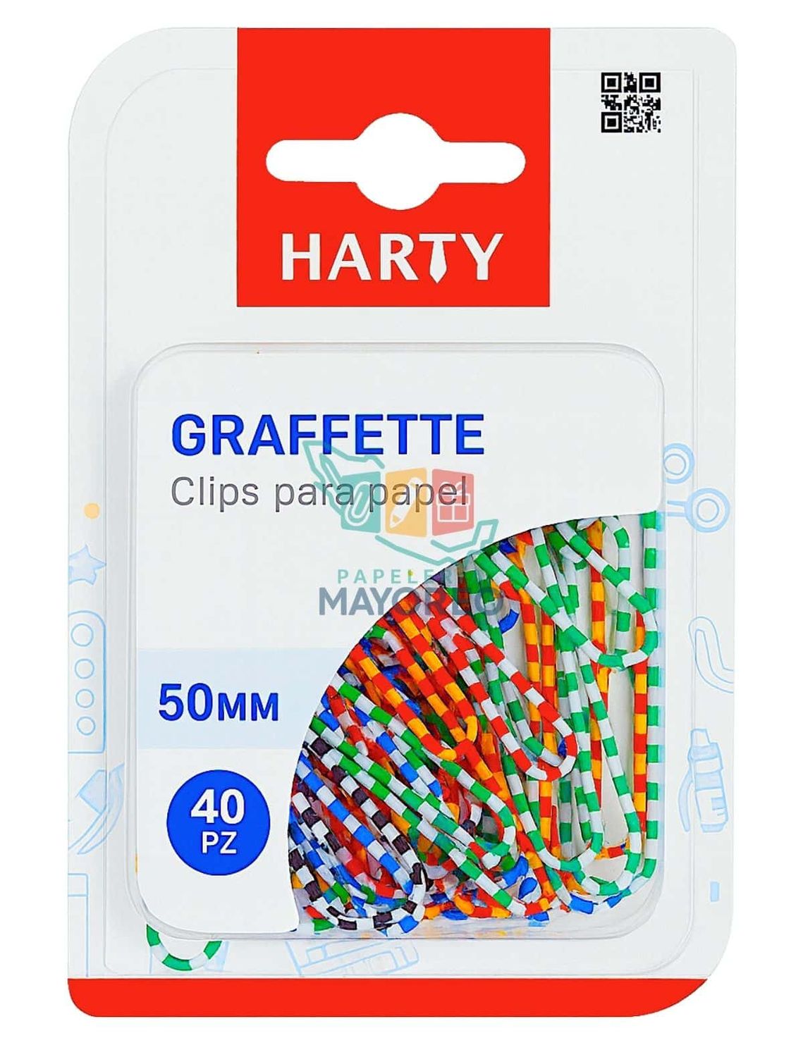 Clips para Papel HARTY– 50 mm, 40 piezas