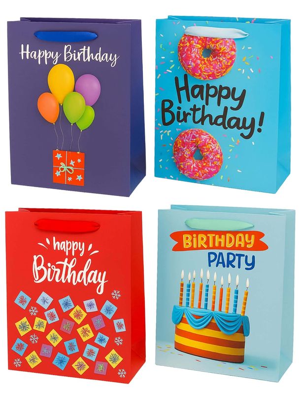 Bolsas de Regalo Cumple – 9 piezas (18x23 cm)