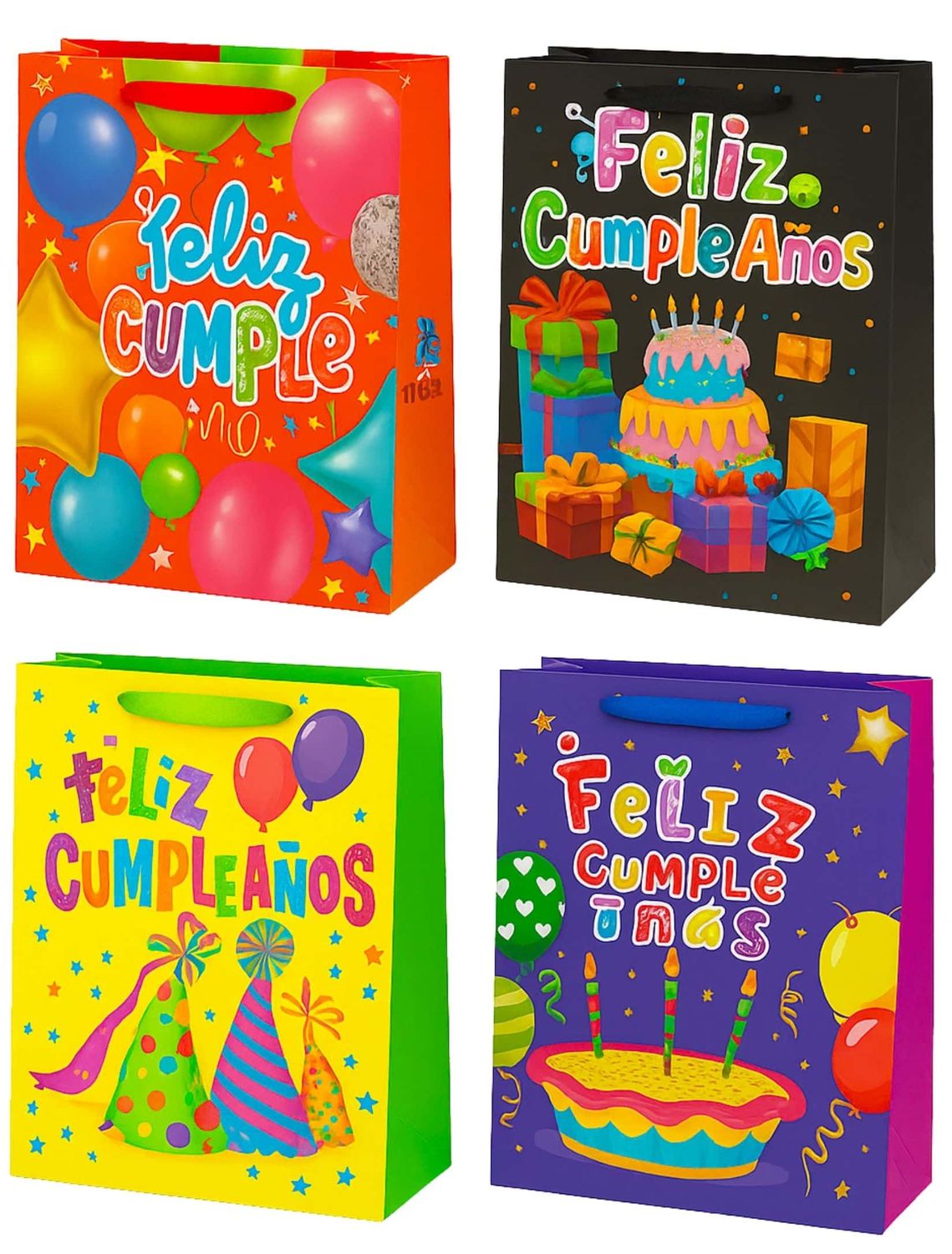 Bolsas de Regalo Cumple – 9 piezas (18x23 cm)
