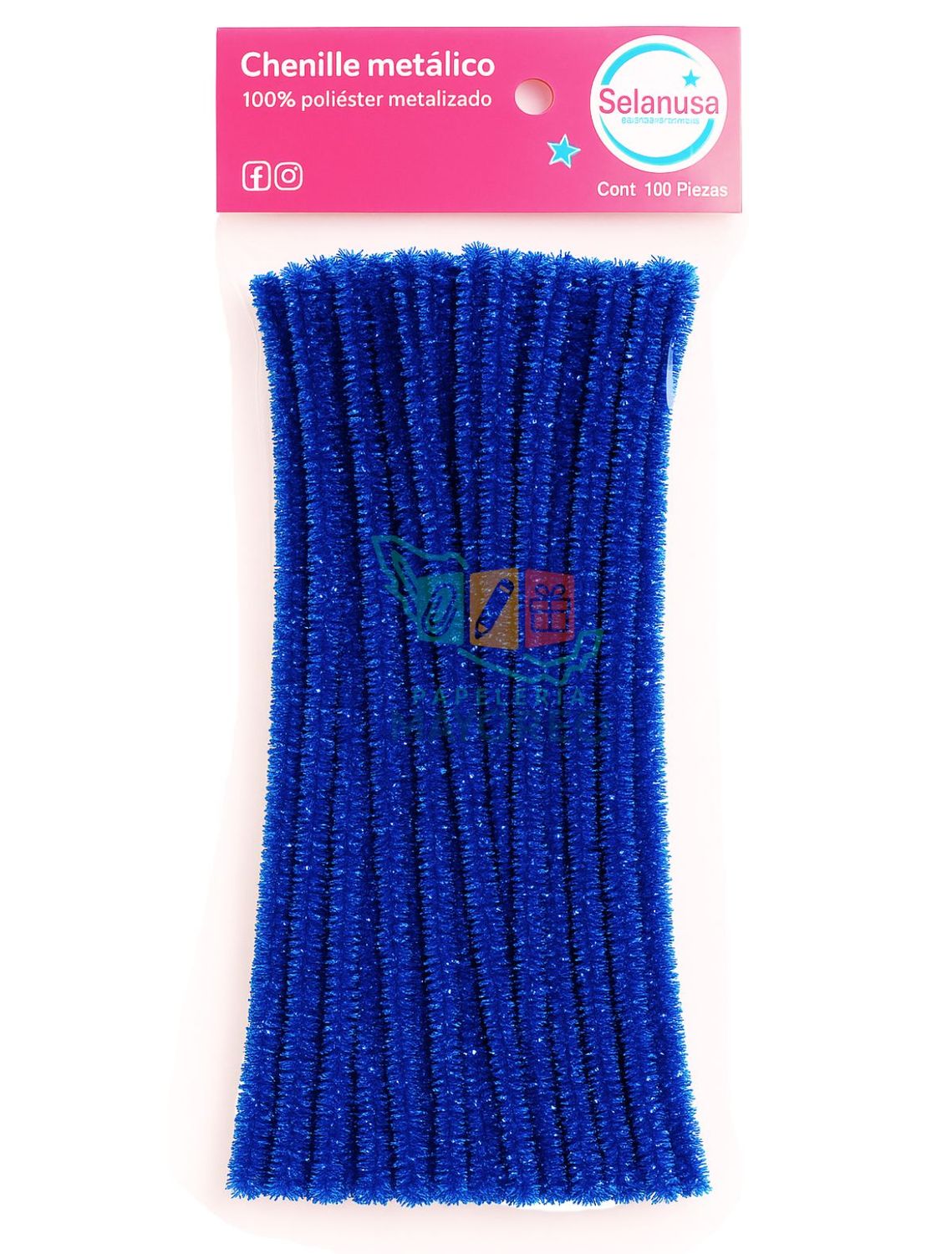 Limpiapipas c/100  Azul Rey Metálico