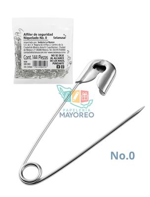 Alfiler de seguridad plata c/144 #0 Selanusa Alfiler de seguridad plata c/144 #0 Selanusa