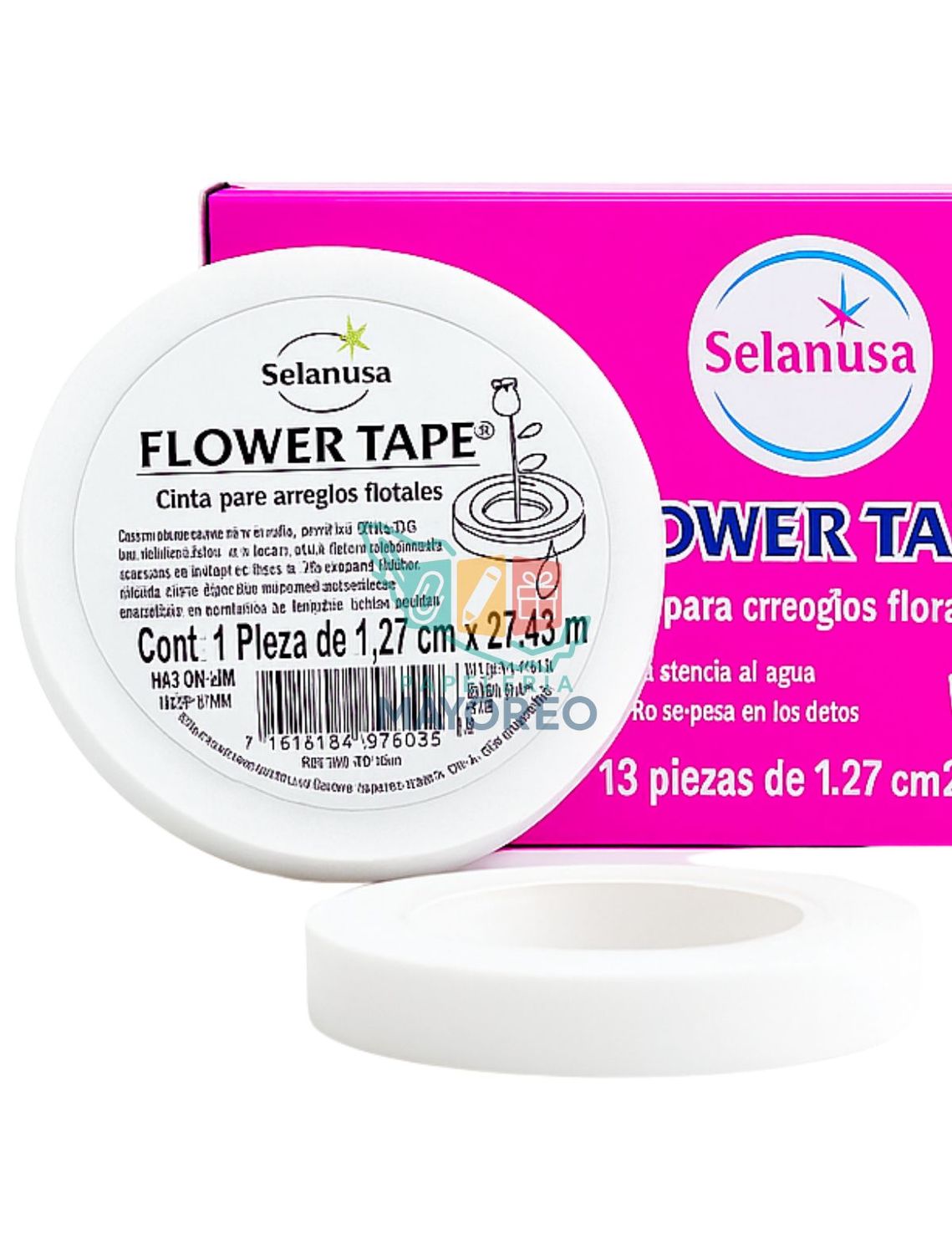 Floritape blanco 1.27CM X27.43M