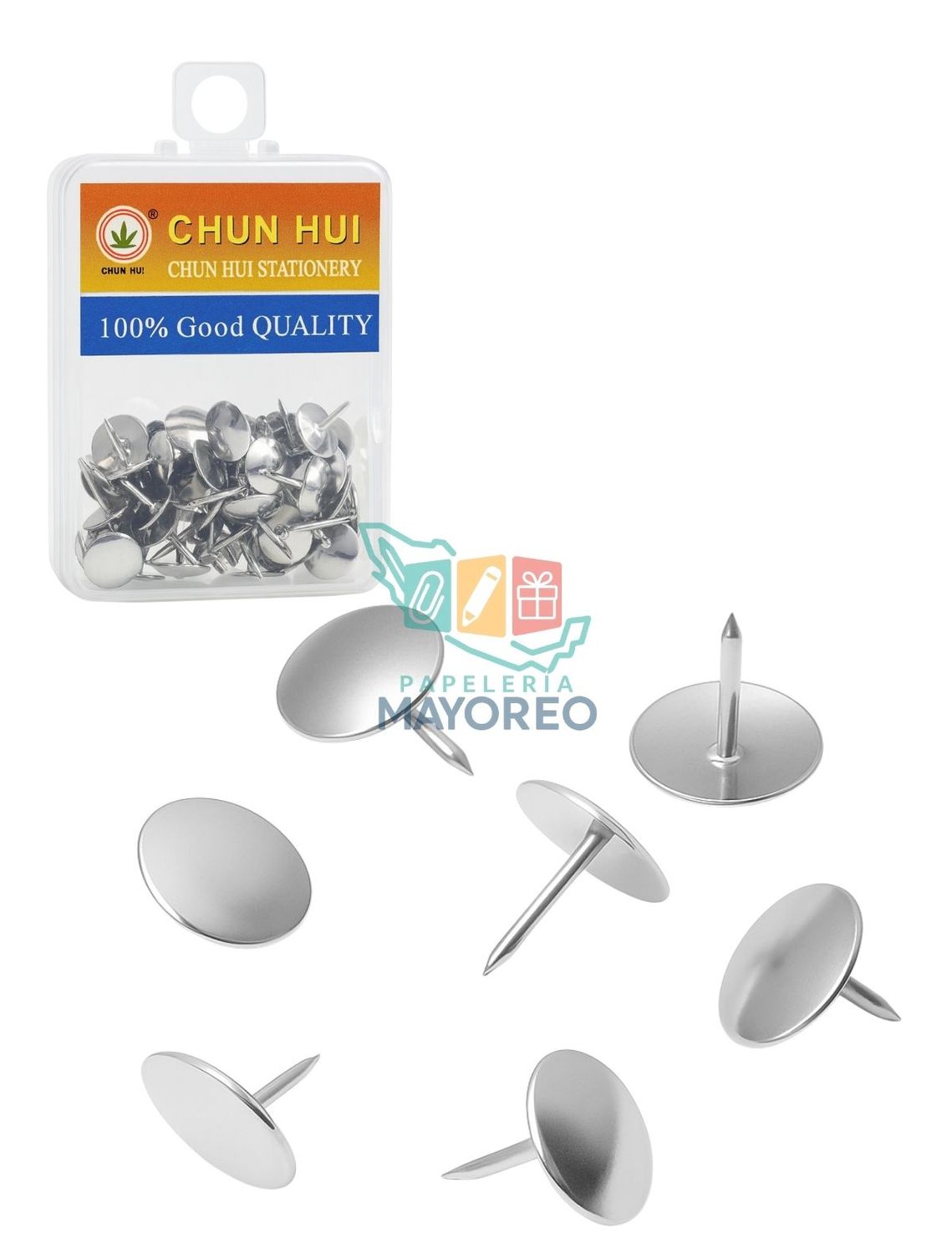 Chinchetas cabeza corta con 80 piezas
