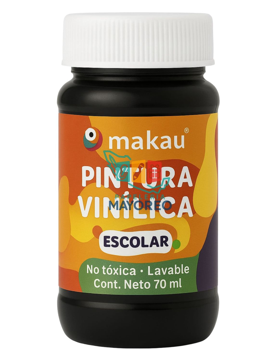 Pintura Vinílica Escolar Negra 70 ml