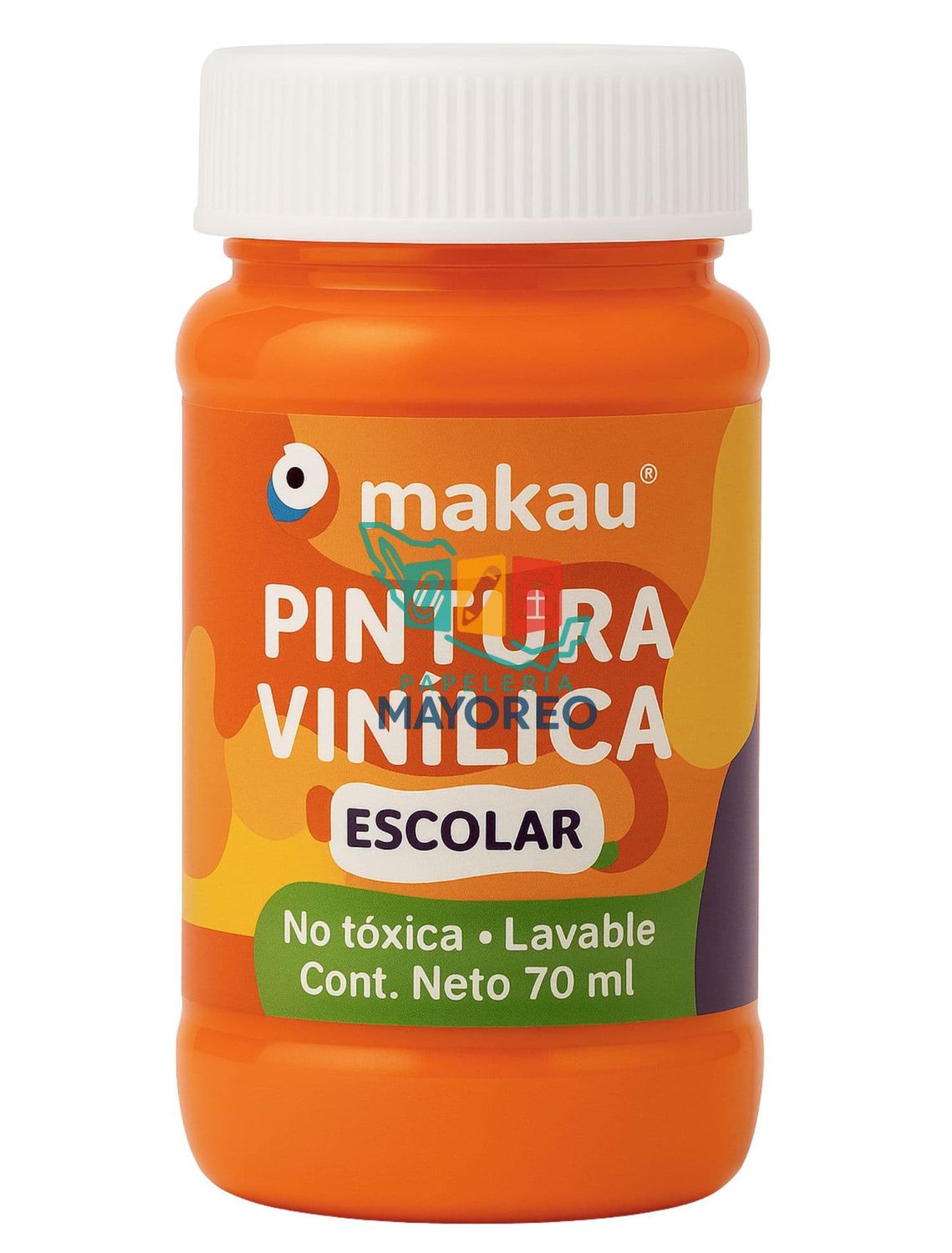 Pintura Vinílica Escolar Naranja 70 ml