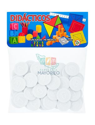 Ficha plástica c/100 blanco