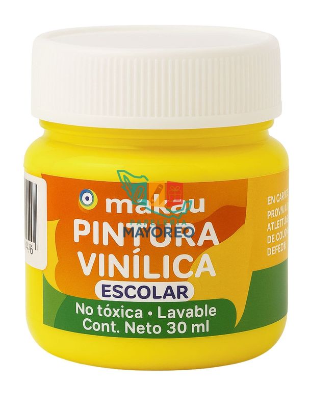 Pintura Vinílica Canario 30 ml c/6 pzas