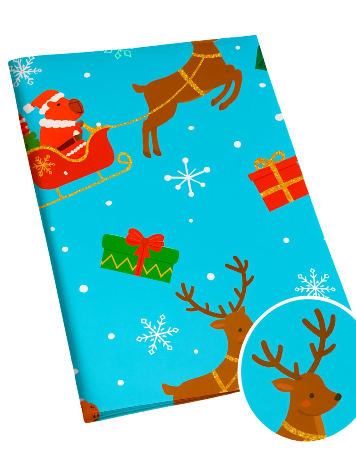025982 Papel de Regalo Navideño C/10 pzas N10