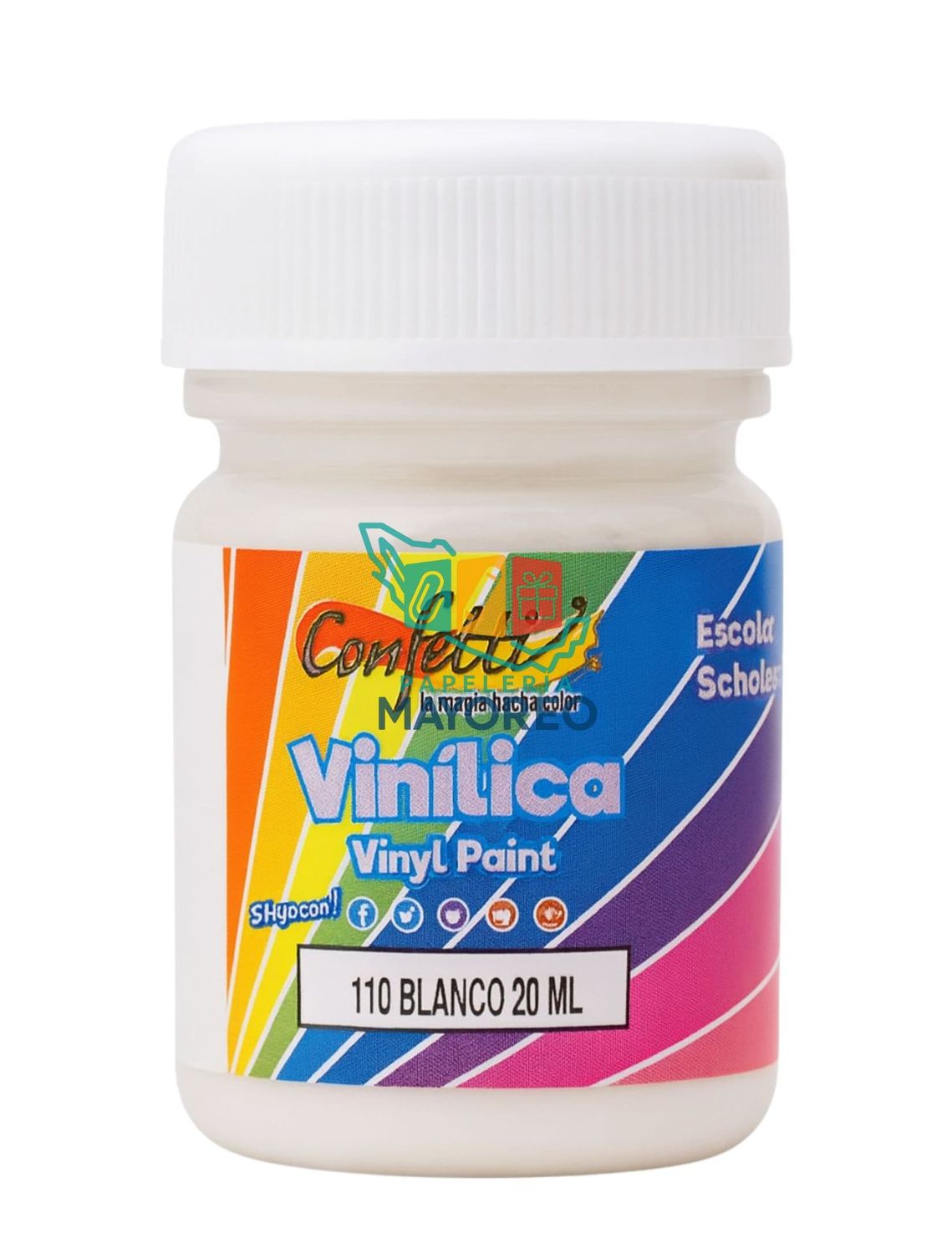 pintura 20ml blanca c/6 pzas