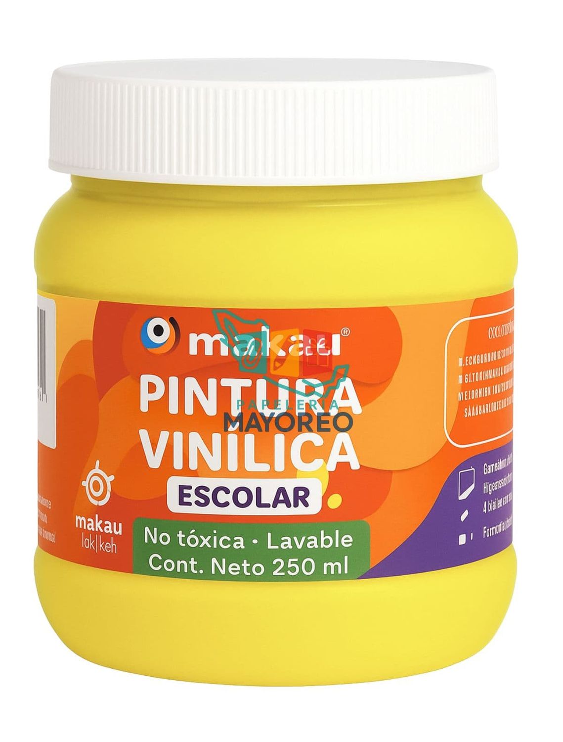 Pintura Vinílica Escolar Canario 250 ml