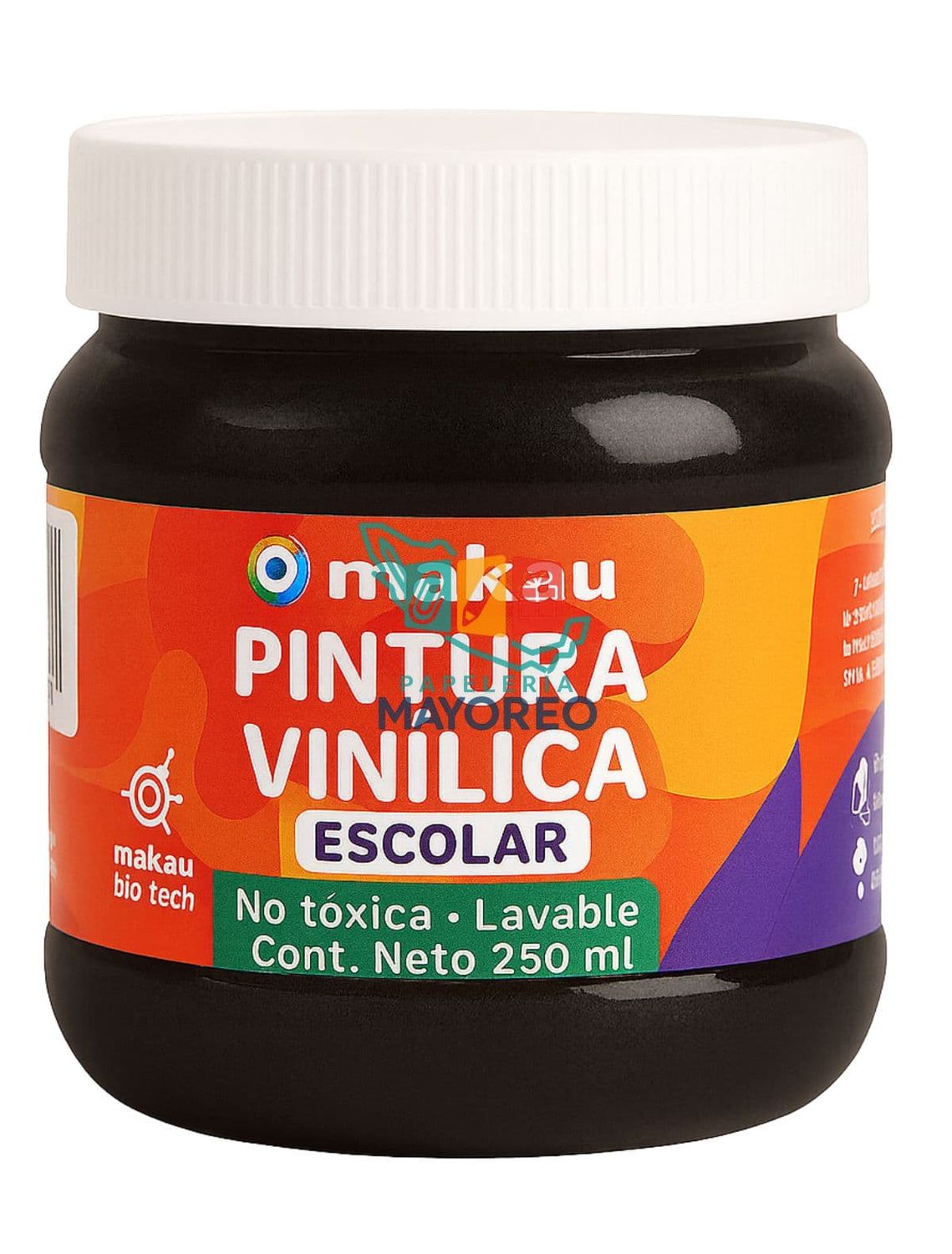 Pintura Vinílica Escolar Negro 250 ml