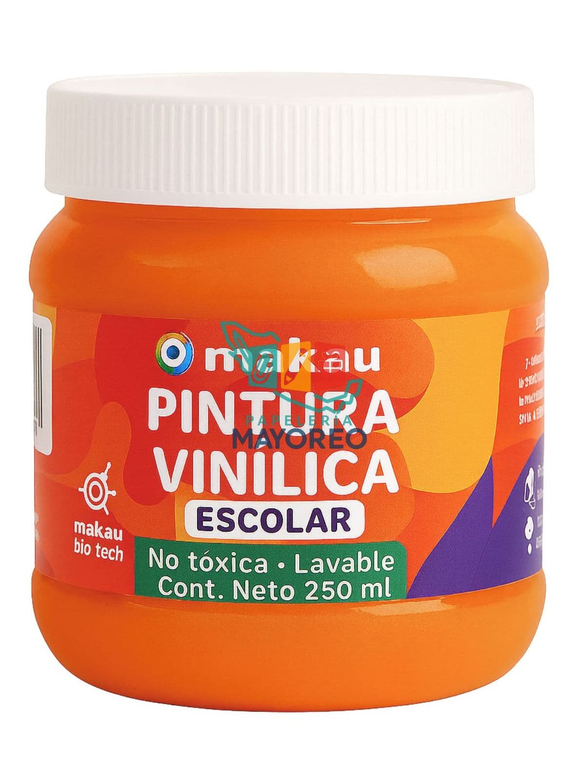 Pintura Vinílica Escolar Naranja 250 ml