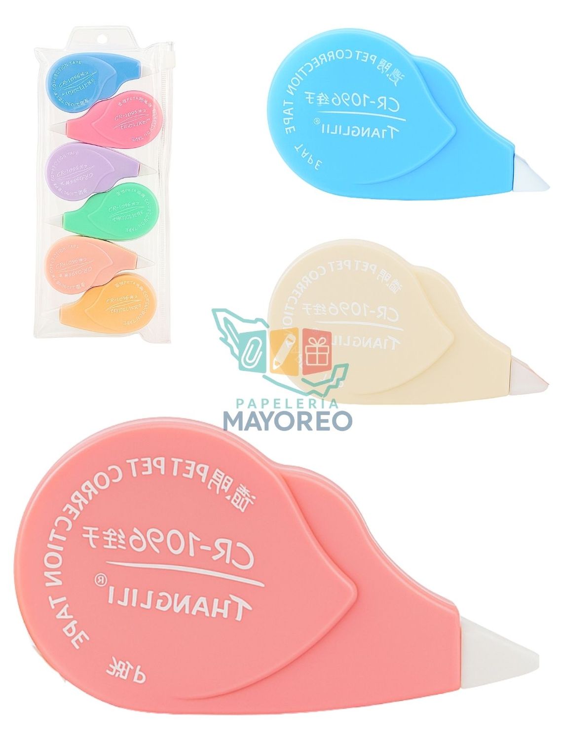 Corrector en cinta 4m x 5mm con 6 piezas