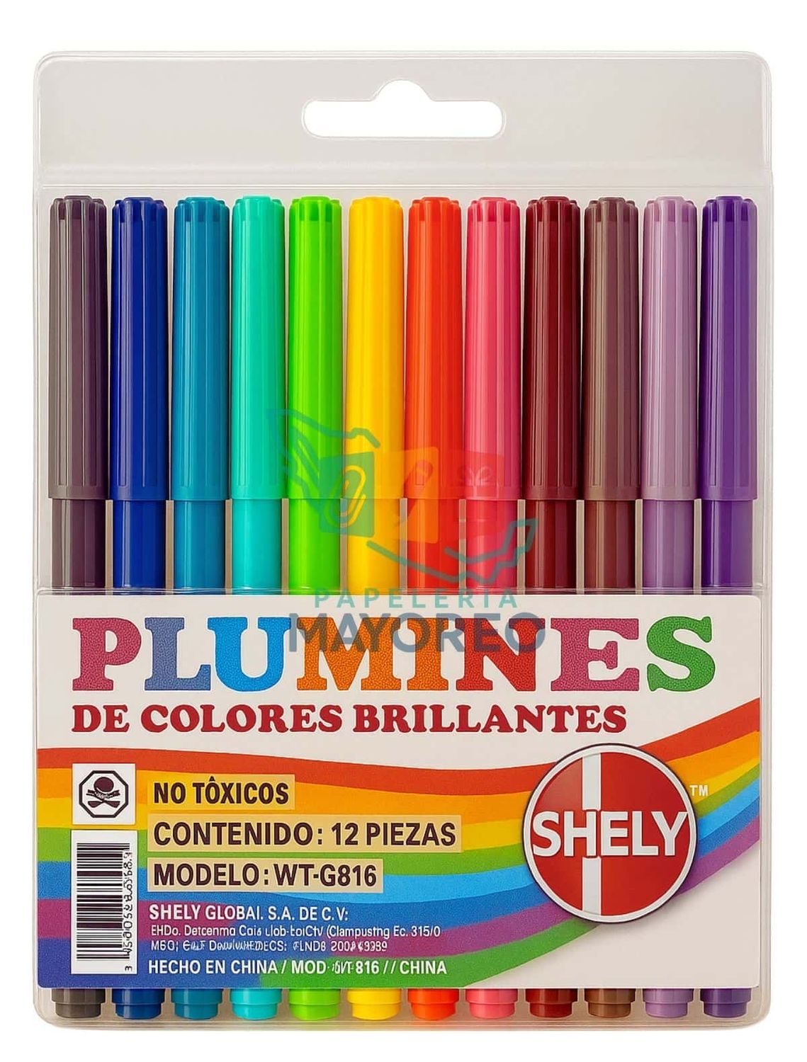 Plumines de Colores SHELY WT-G816 12 Piezas