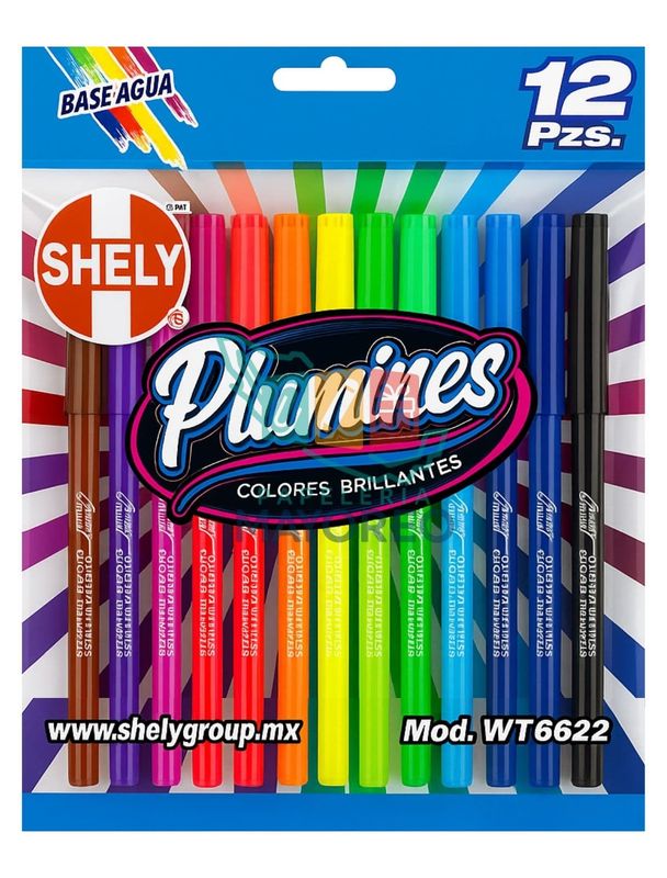 Plumines de Colores SHELY WT6822 12 Piezas