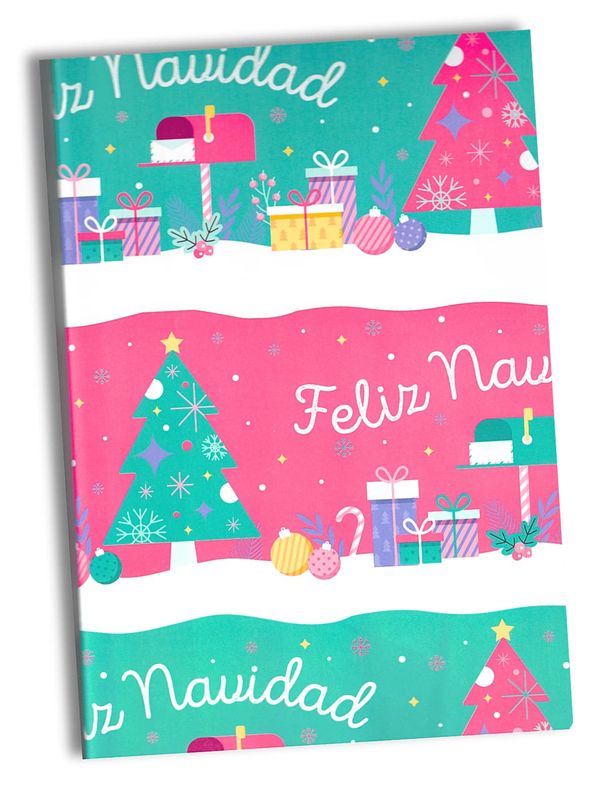 308551 Papel de Regalo Navideño C/10 pzas N60