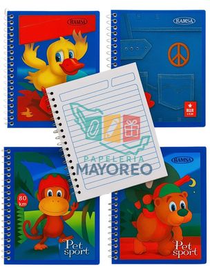 Libreta c/5 80 Hojas Espiral Lateral Libreta c/5 80 Hojas Espiral Lateral