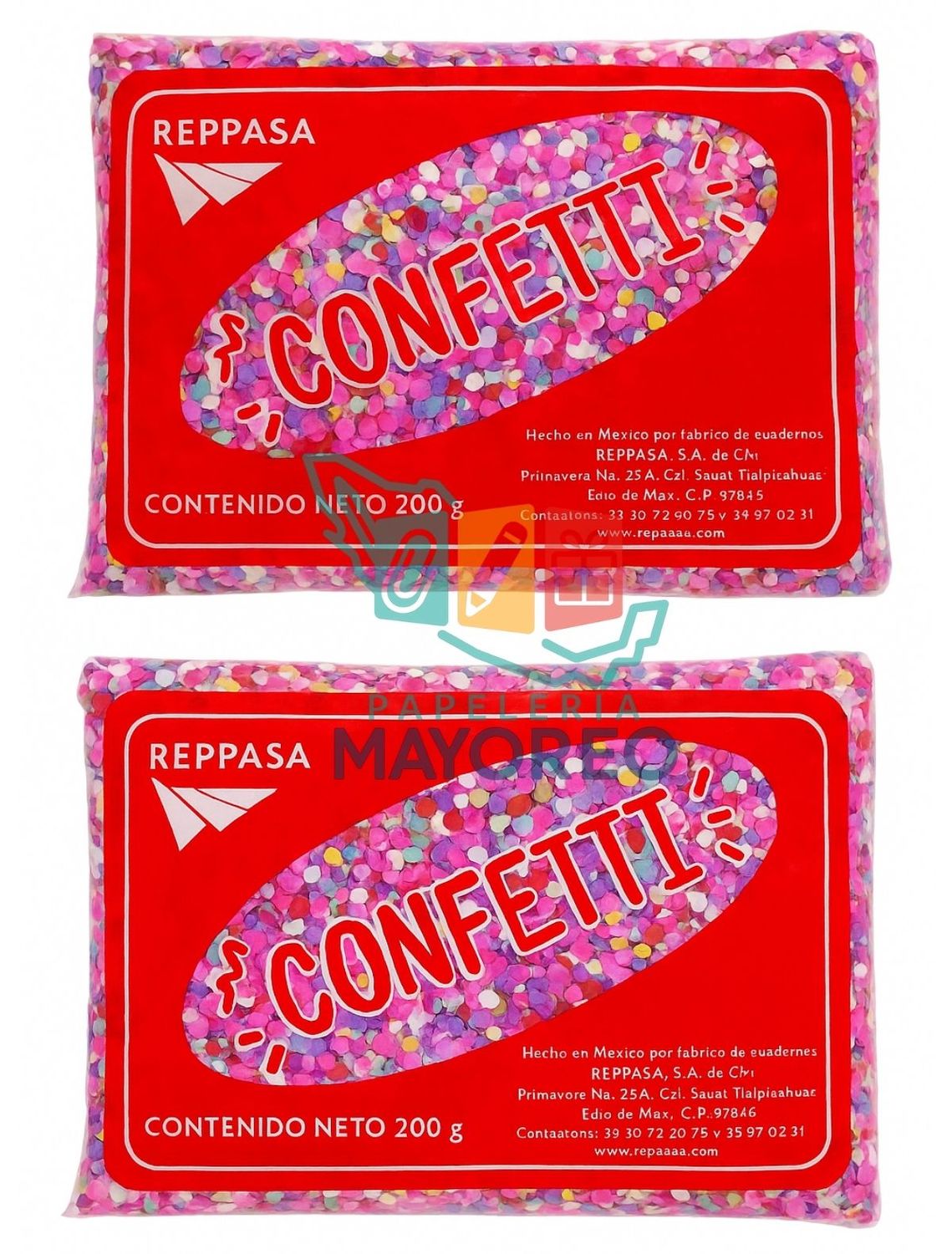 Confetti Reppasa – Bolsa de 200 g Multicolor