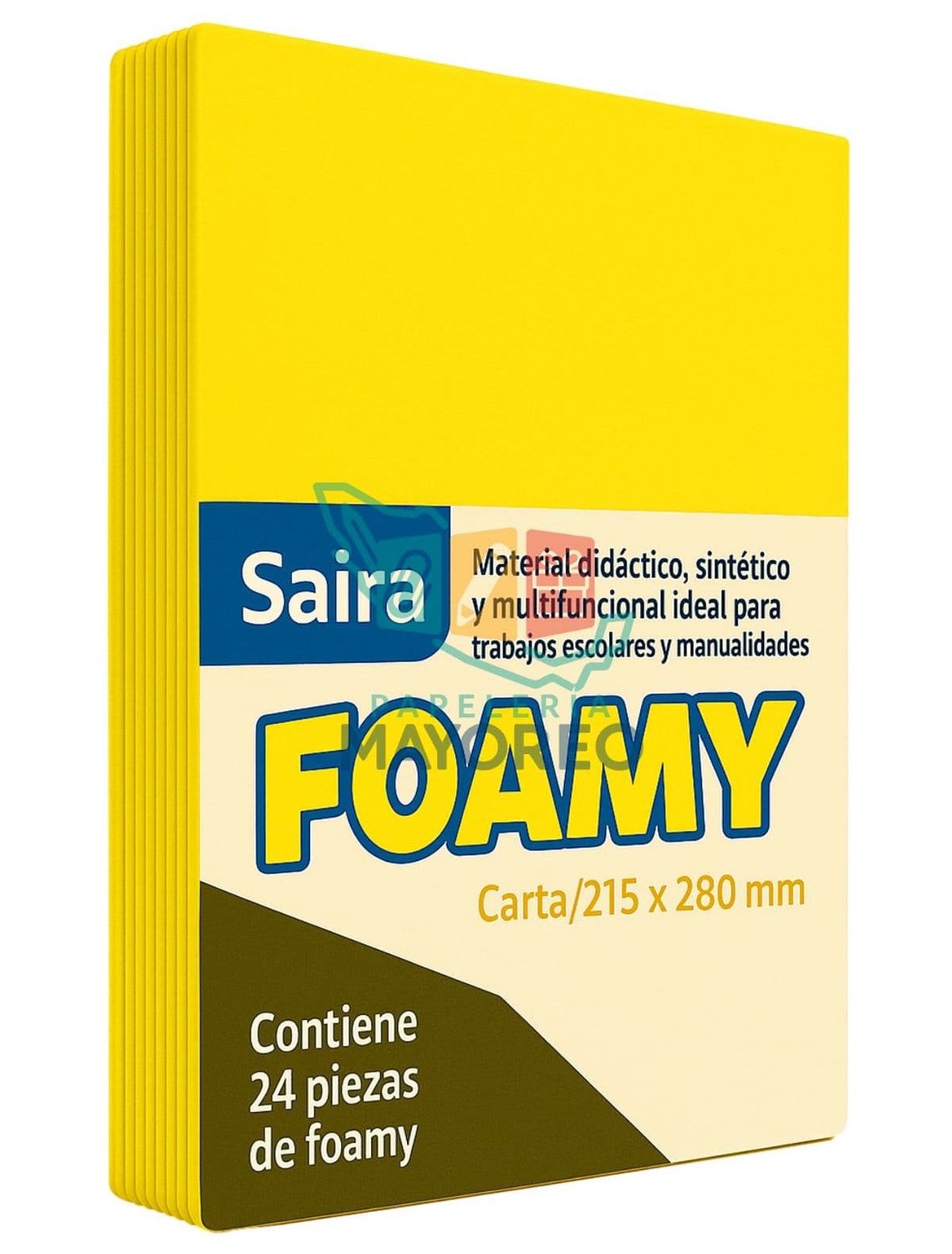 Foamy Paq c/24 Amarillo Mango Tamaño Carta