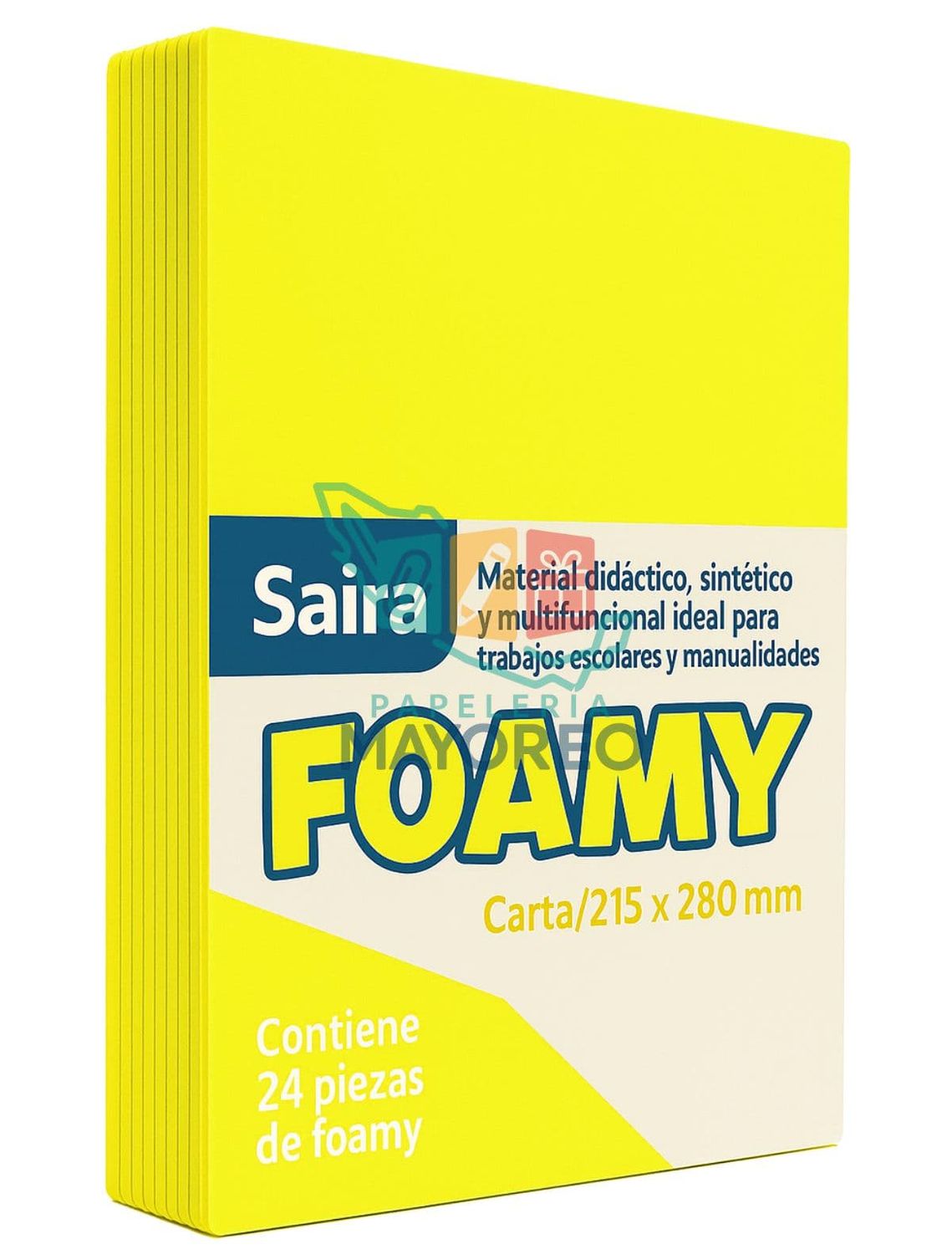 Foamy Paq c/24 Amarillo Canario Tamaño Carta