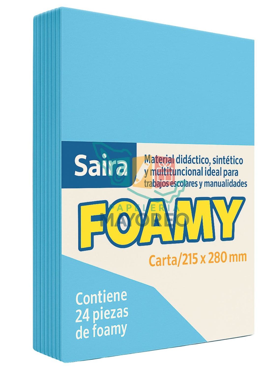 Foamy Paq c/24 Azul Cielo Tamaño Carta