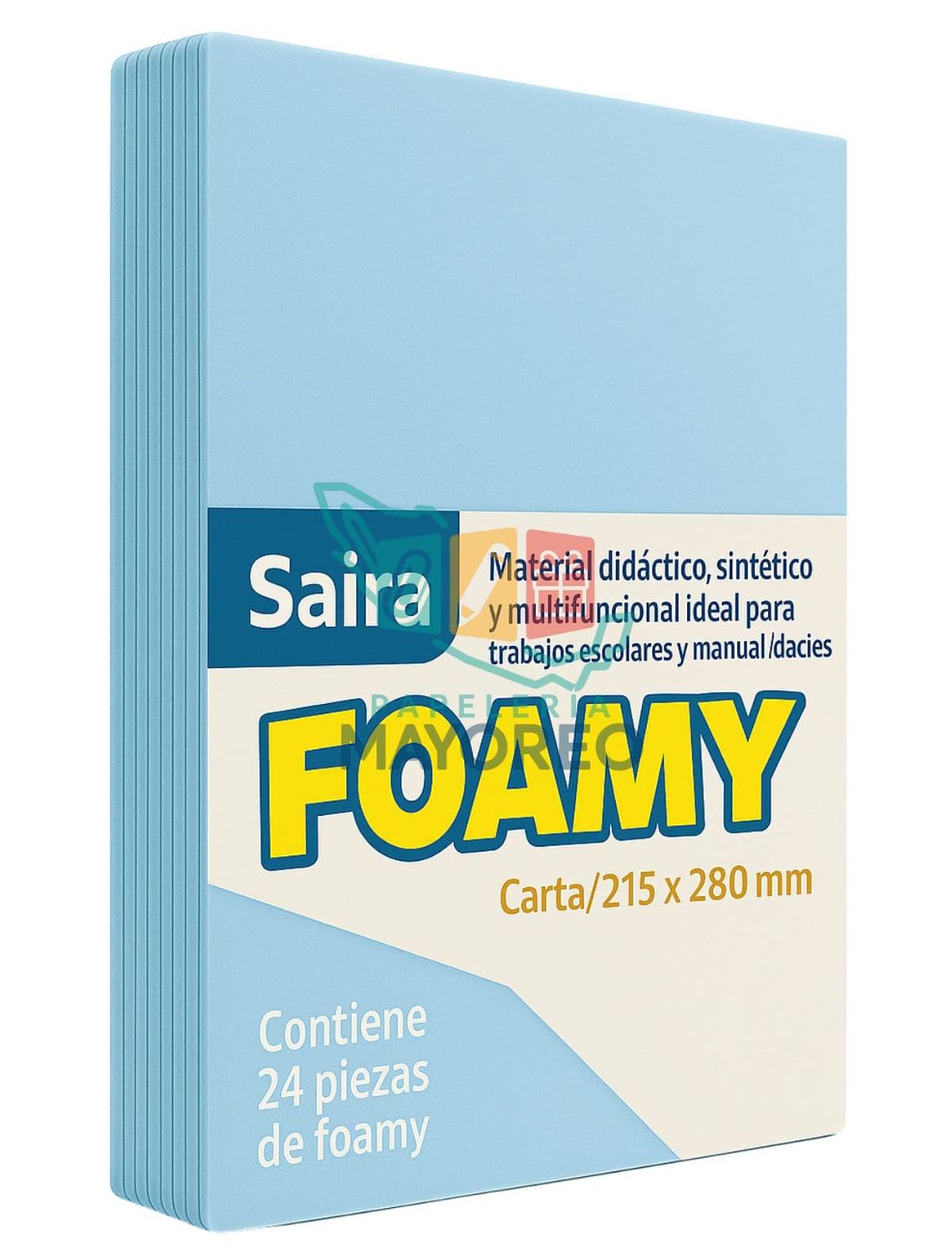 Foamy Paq c/24 Azul Pastel Tamaño Carta