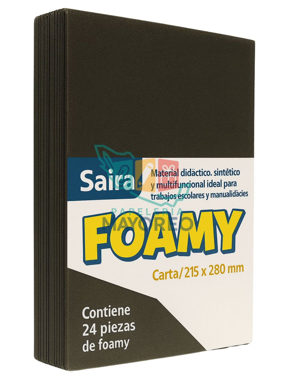 Foamy Paq c/24 Negro Tamaño Carta