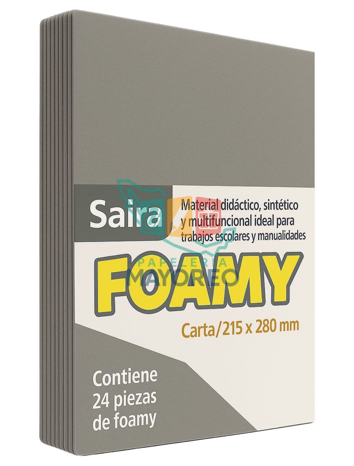 Foamy Paq c/24 Gris Tamaño Carta