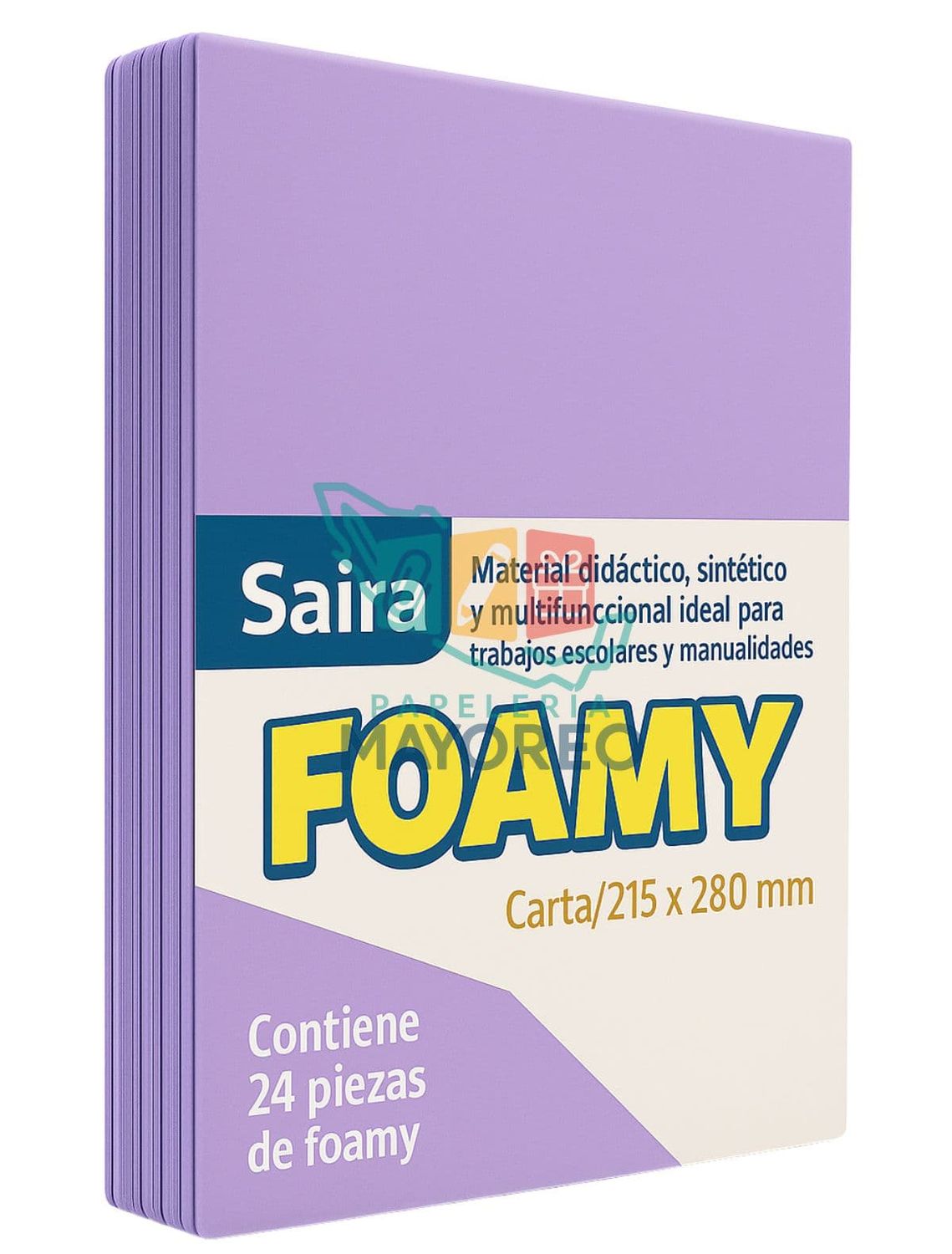 Foamy Paq c/24 Lila Claro Tamaño Carta