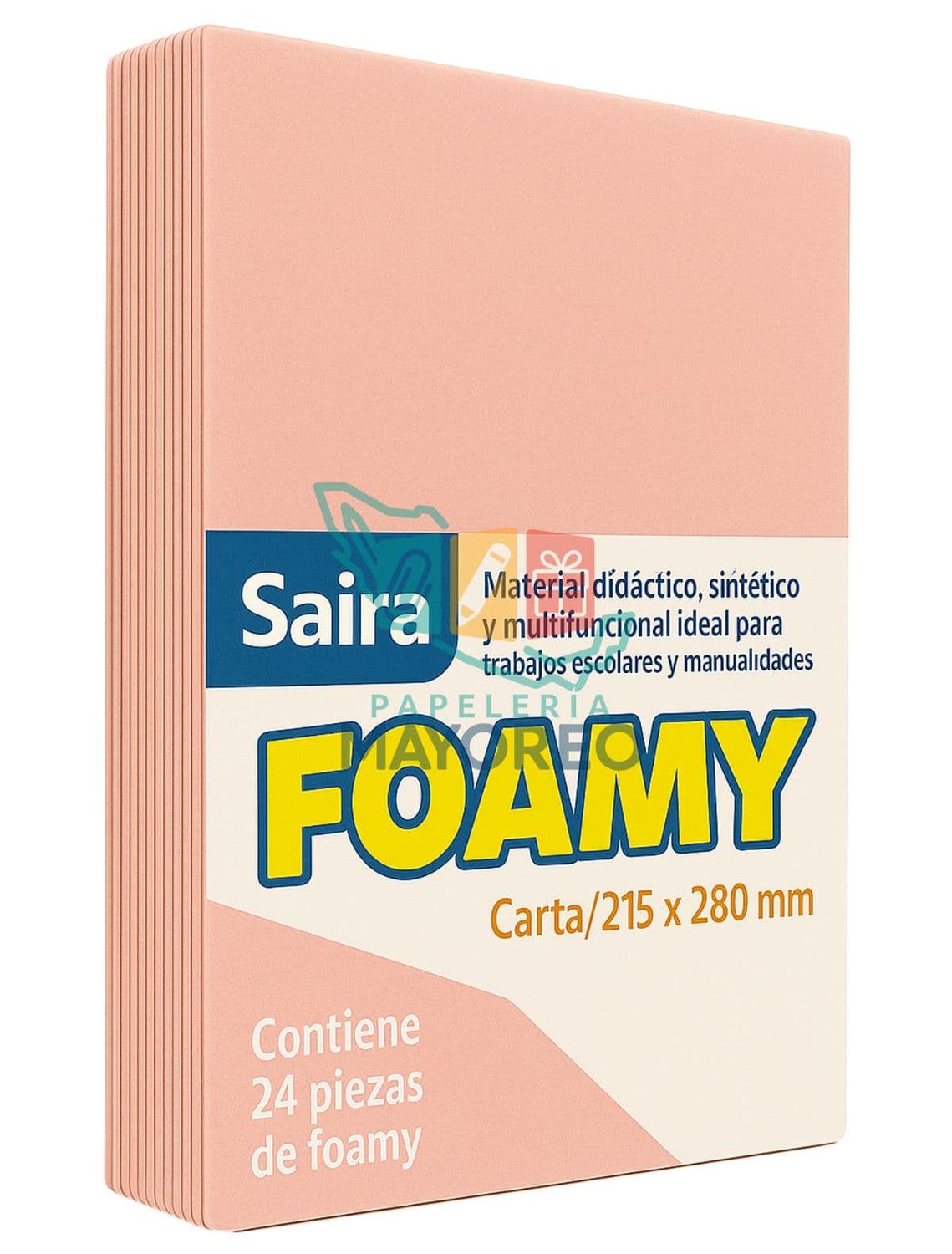 Foamy Paq c/24 Durazno Tamaño Carta