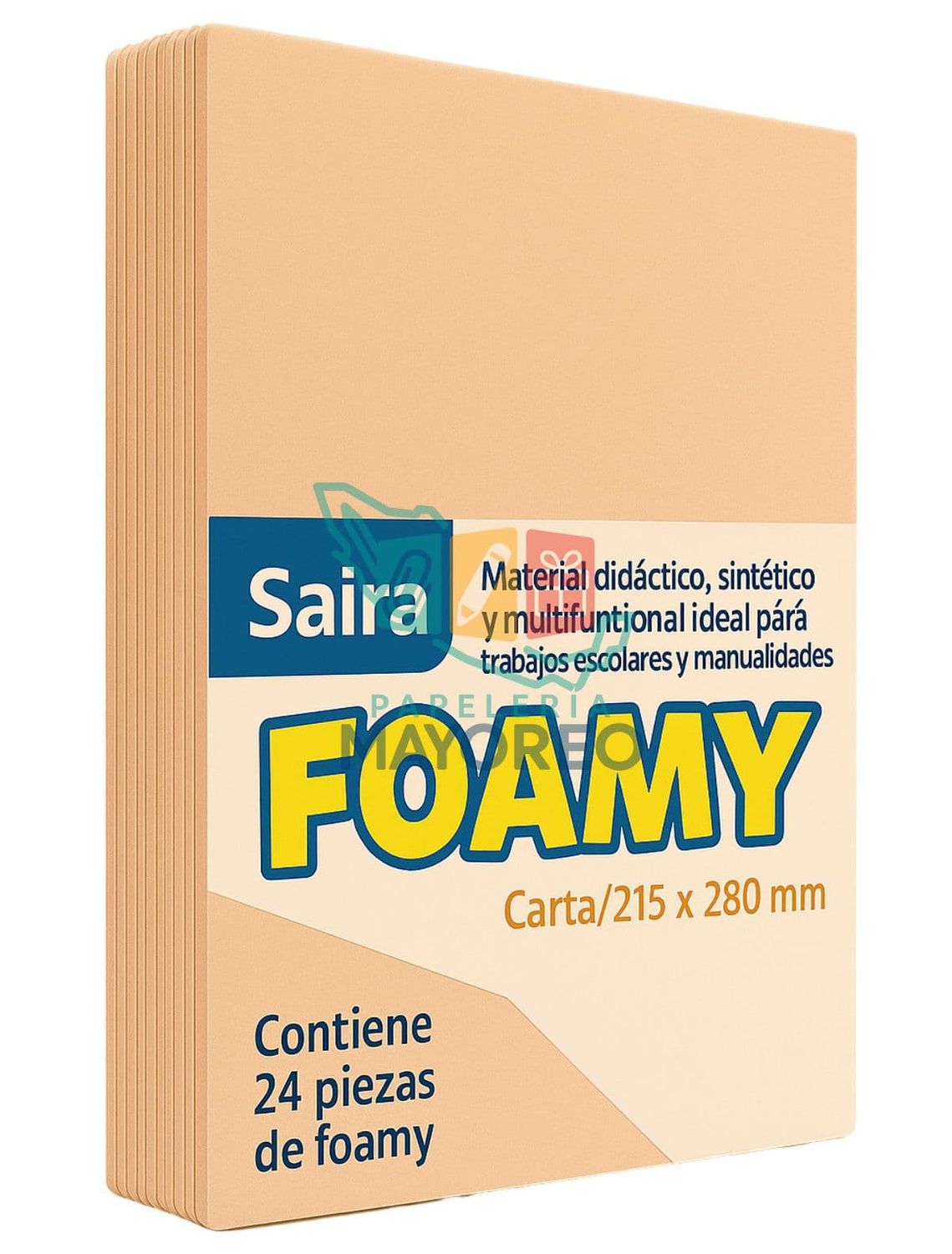 Foamy Paq c/24 Carne Tamaño Carta